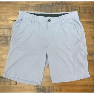 Men's Under Armour Golf Shorts Size 36 Gray Elastic Waist 9.5" Inseam